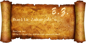 Buella Zakariás névjegykártya